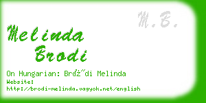 melinda brodi business card